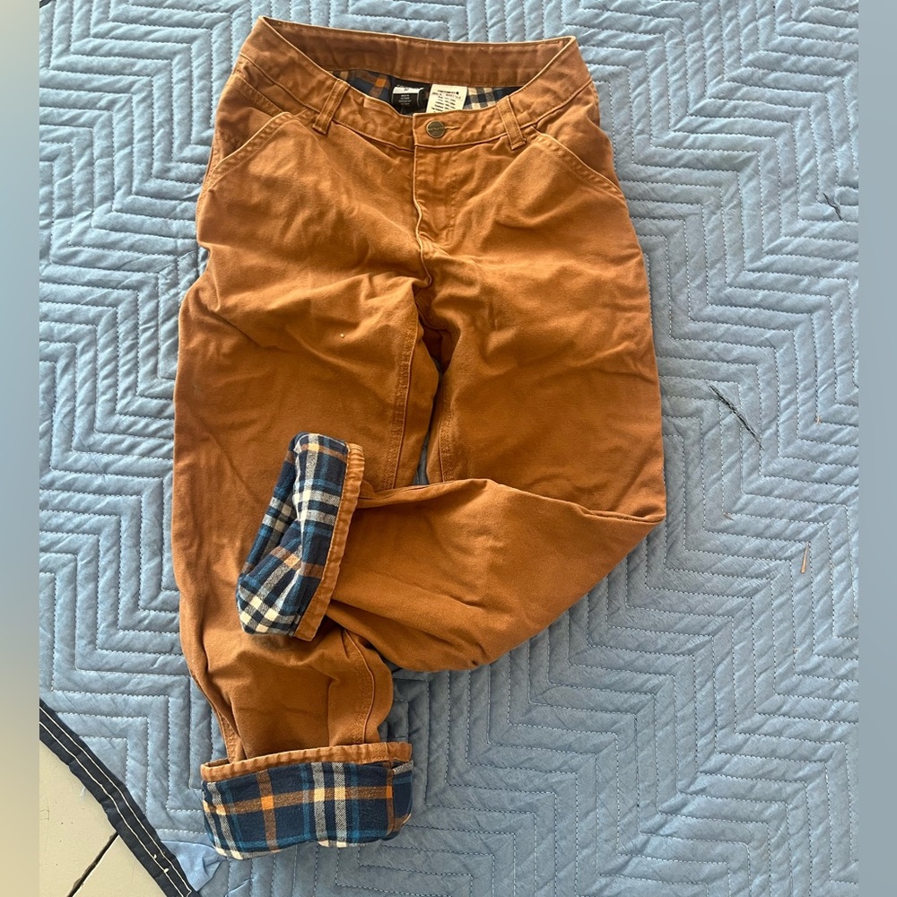 Boy’s size 12 • cotton flannel lined • heavy duty CARHARTT pants • barely worn •